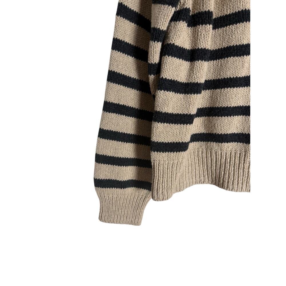 Marine Layer Relaxed Polo Striped Collared Long Sleeve Wool Sweater Size Small - Picture 10 of 13